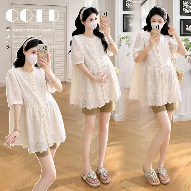 Korean Petite Maternity Summer Set