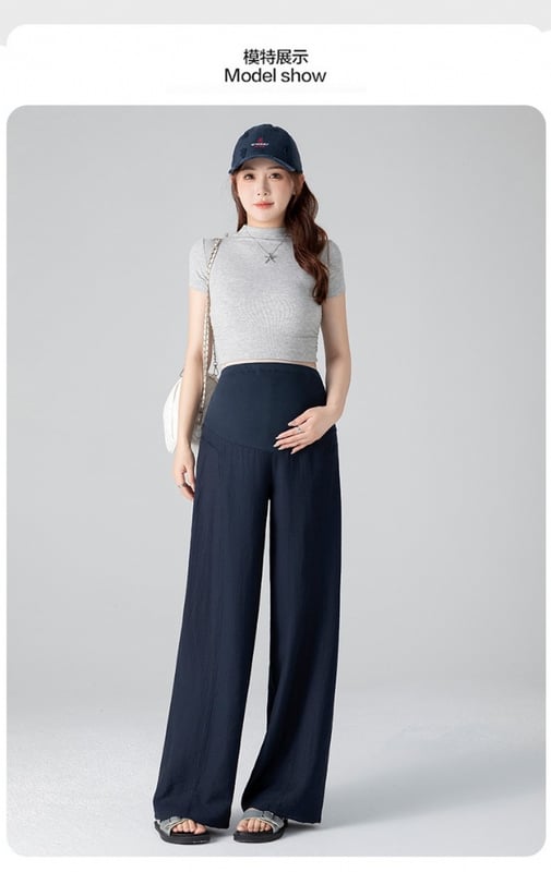 Summer Maternity Breathable Linen Pants