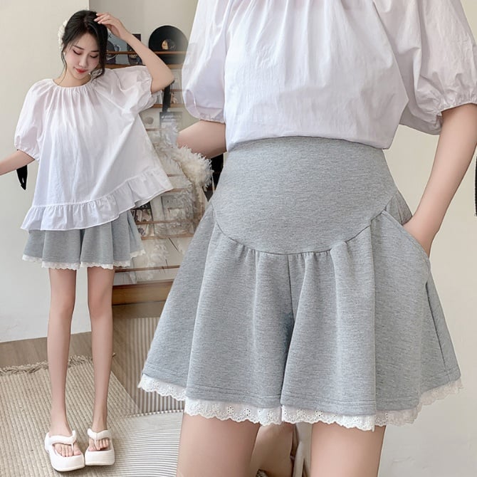Maternity Ballet Style Casual Shorts Skirt